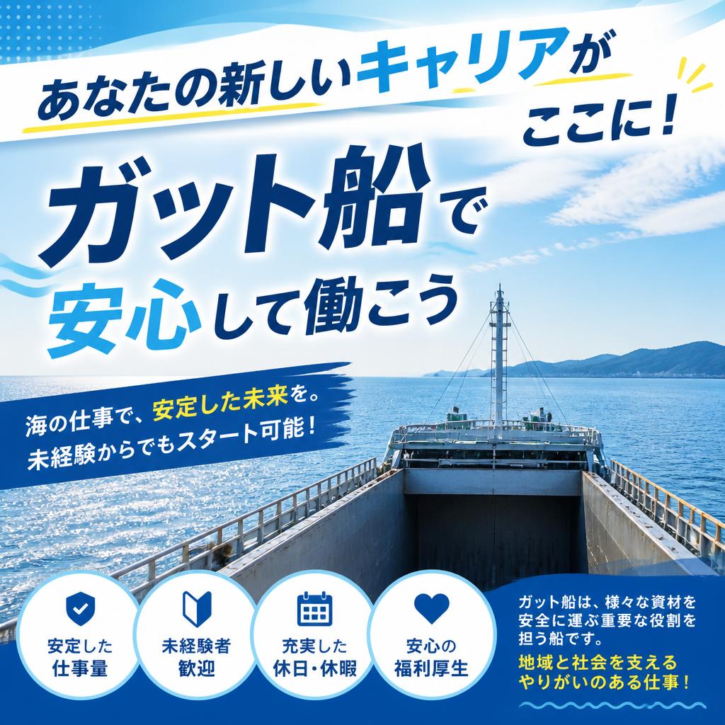 あなたの新しいキャリアがここに！ガット船で安心して働こう