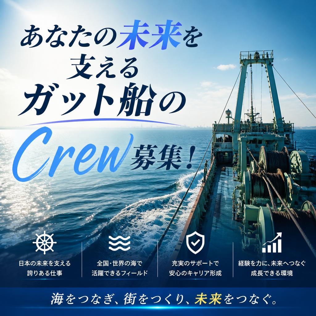 あなたの未来を支えるガット船のCrew募集！